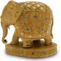 Handcrafted Wooden Carved Elephant Statue Idol Home Decor Figurine Art Gift feng