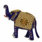 Handmade Metal Elephant Stone work Statue Home Decorative Table Office Gift