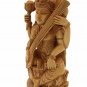 Handmade Indian Wooden Saraswati Idol Statue Home Decorative Table Office Gift