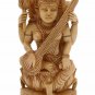 Handmade Indian Wooden Saraswati Idol Statue Home Decorative Table Office Gift