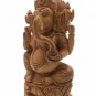 Handmade Indian Wooden 8" Ganesha Idol Statue Home Decorative Table Office Gift