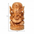 Handmade Indian Wooden Ganesha Idol Statue Home Decorative Table Office Gift