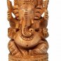 Handmade Indian Wooden Ganesha Idol Statue Home Decorative Table Office Gift