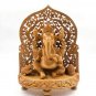 Wooden Handmade Carved Indian God Ganesha Idol Sculpture Statue Art Home Decor