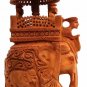Wooden Handmade carved elephant figurine vintage home decor feng shui sculpture
