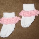 Crochet Cuff Sock (Pink)
