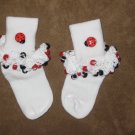 Ladybug Beaded Sock