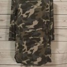 Dusty Camo 3/4 Sleeve with Round Neck & Hemline Top size medium