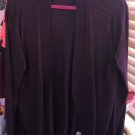 Zenana Purple Cardigan Stretch Long Sleeve Sweater Plus Size 1X