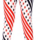 American Stars and Stripes Flag Leggings -Size Curvy Fitting Jean size 8-22