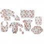 13 Piece Baby Girl Set Rose Print Newborn Clothes Gift Infant Shirt Bodysuit Bib