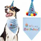 PUPTECK Dog Birthday Bandana Scarfs with Cute Doggie Birthday Party Hat
