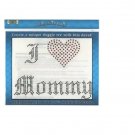 FASHION PET Rhinestone Personalized Pooch Decal for Dogs I Love Mommy Large