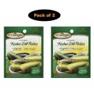2 Pk Mrs Wages Quick Process Kosher Dill Pickle Seasoning Mix (1.94 OZ)