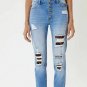 KanCan High Rise Leopard Patch Skinny Jeans