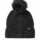 Victorias Secret Holiday 2020 Faux Fur Pom-Pom Hat Blush Luxe Gem Embellished