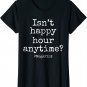 Isn't Happy Hour Anytime Mega Pint Black Cotton T-Shirt Men & Women Size S-3XL