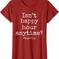 Isn't Happy Hour Anytime Mega Pint Black Cotton T-Shirt Men & Women Size S-3XL