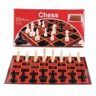 Folding Chess Board Black & Ivory Plastic Staunton Pieces Board Game JAX112412
