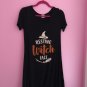 Womens Resting Witch Face Tshirt Funny Halloween Broomstick Dress Tee Size Small