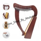 15 String harp SOLID ROSEWOOD Extra Strings  With Free Bag