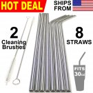 10.5" Reusable Stainless Steel Drinking Straws Metal 10.5" Reusable Stainless Steel Drinking Straws Metal