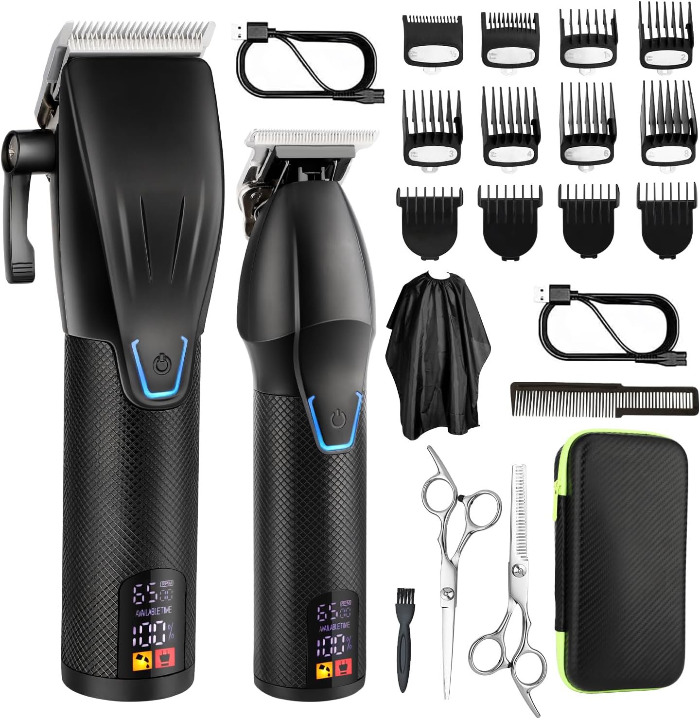 Professional Hair Clippers Trimmer Kit, Cordless Hair Clippers for Men