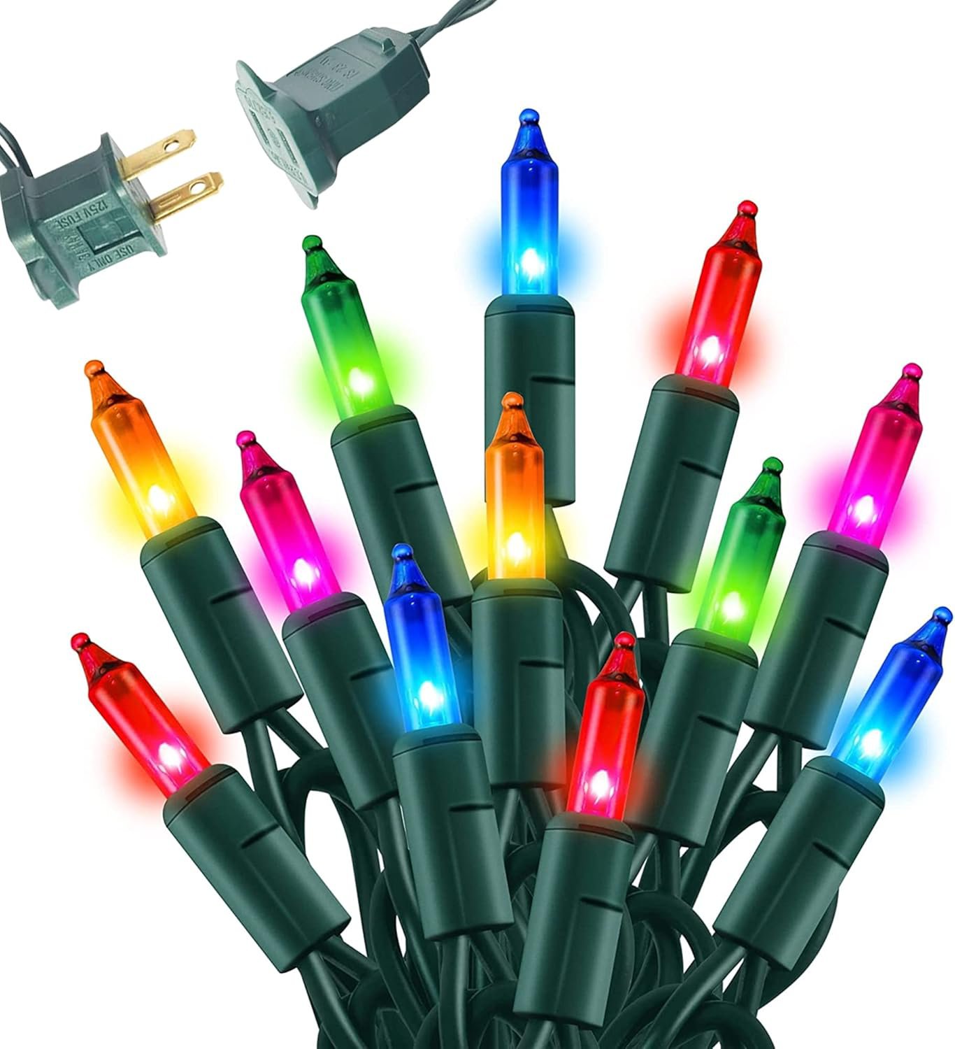 Dazzle Bring Multi-Colored Christmas Mini String Lights, 20FT 100 Count