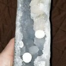 729 Gram Calcite and Okenite on Blue Amethyst Geode