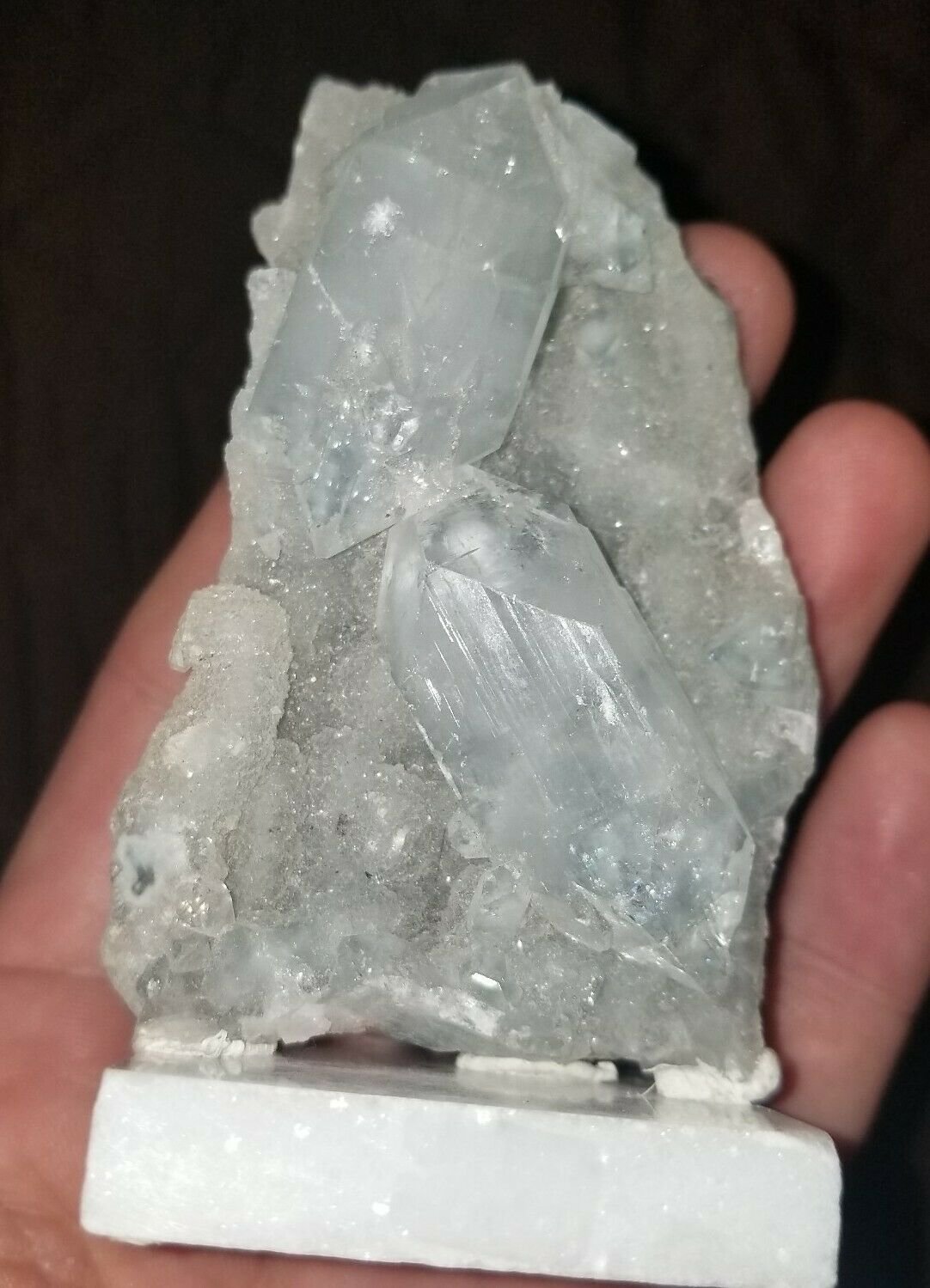 168 Gram Apophyllite on Chalcedony