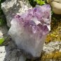 527.8 gram Rutilated Amethyst geode cluster With calcite