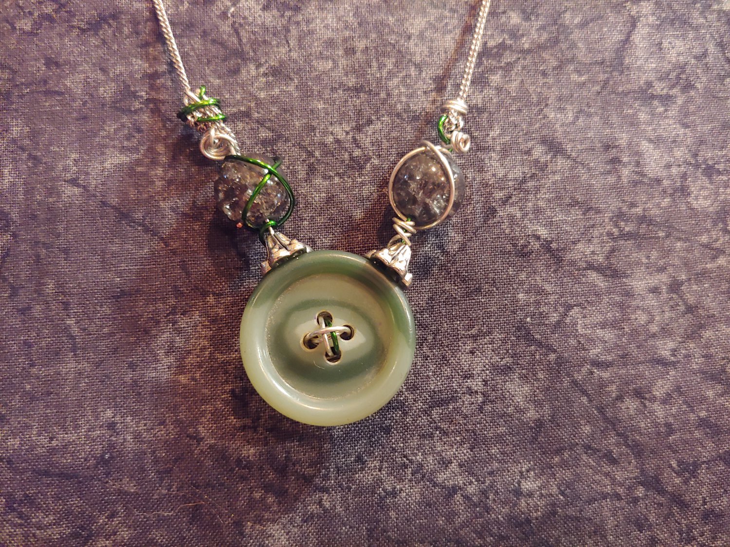 Faerie Coffin, Lovely Jade Button pendant