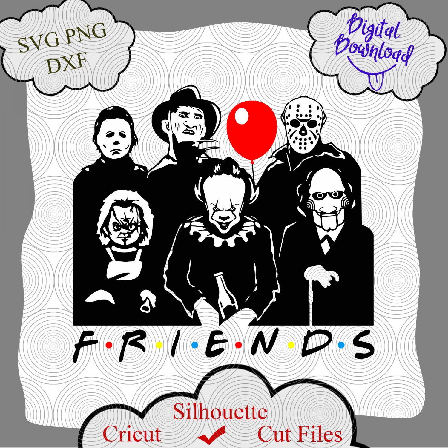 Download Halloween Horror Svg Friends Horror Svg Horror Movie Svg Horror Movie Killers Svg