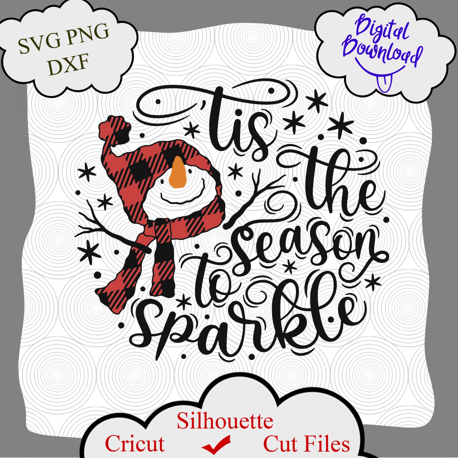 Tis the Season to Sparkle Svg, Snowman Svg, Sparkle Svg, Merry Christmas Svg, Christmas Quote Svg