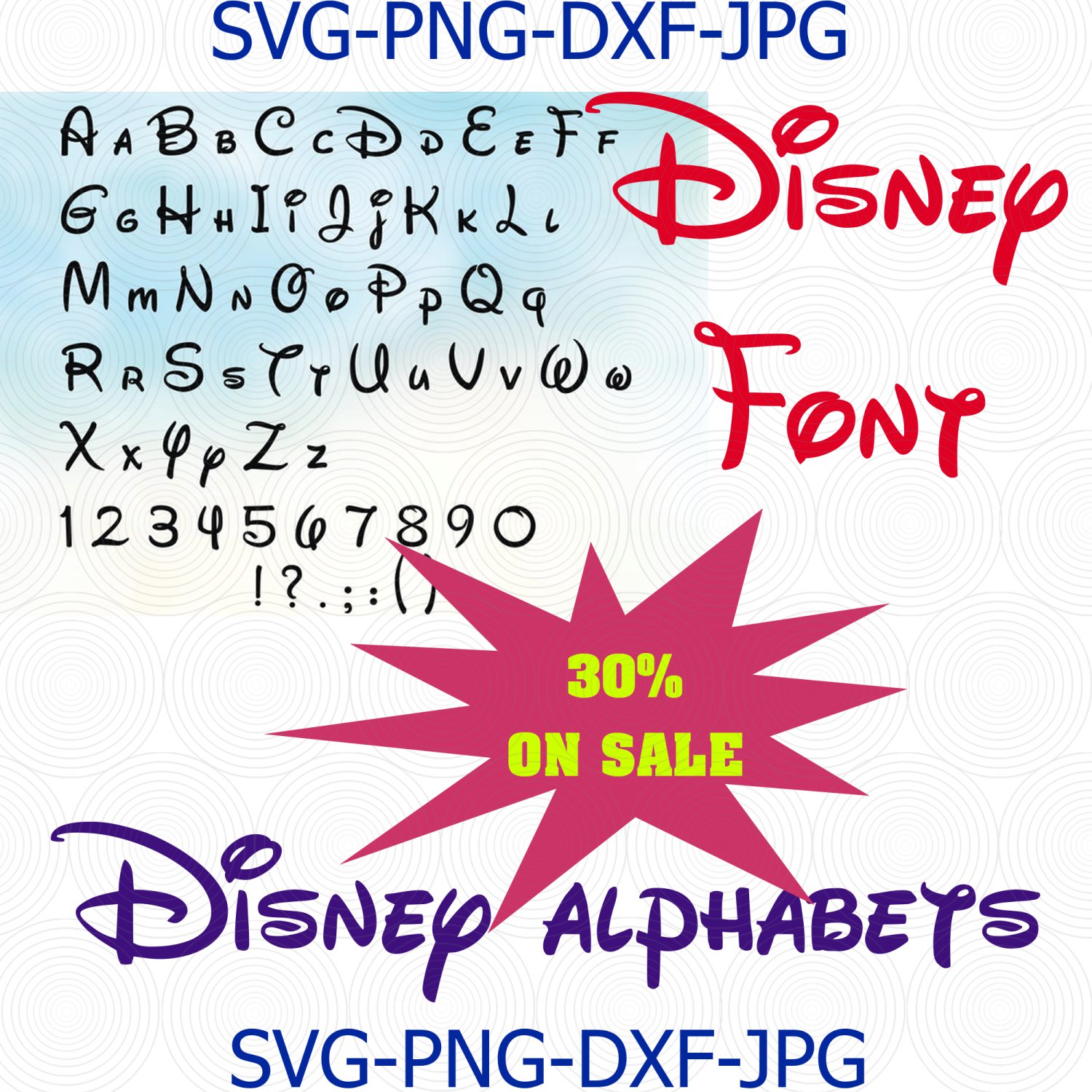 Disney Font Svg Disney Alphabet Svg Disney Letters Svg Cricut ...