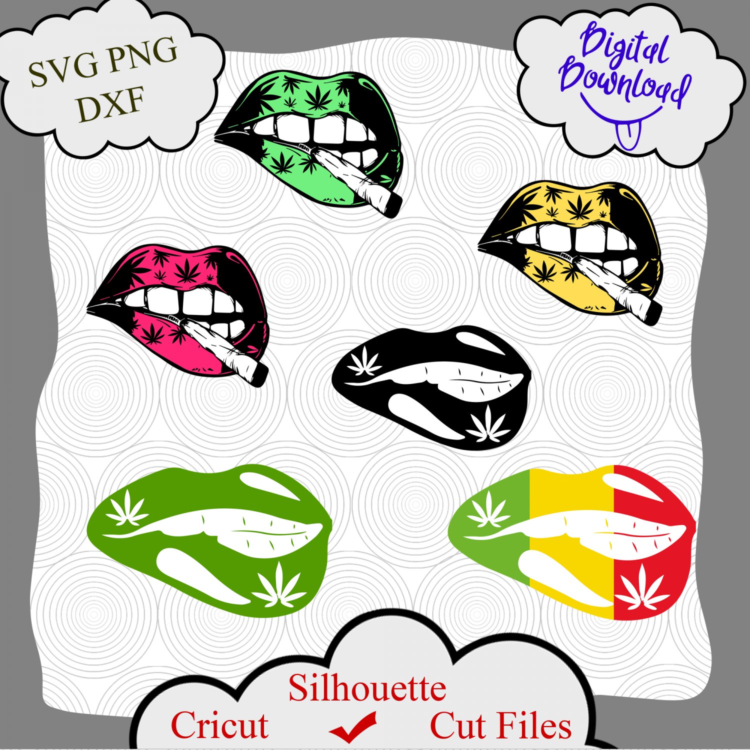 Download Cannabis Lips Women Svg Canabis Love Gift Love Weed Svg Cannabis Svg Svg Png Vector Clipart