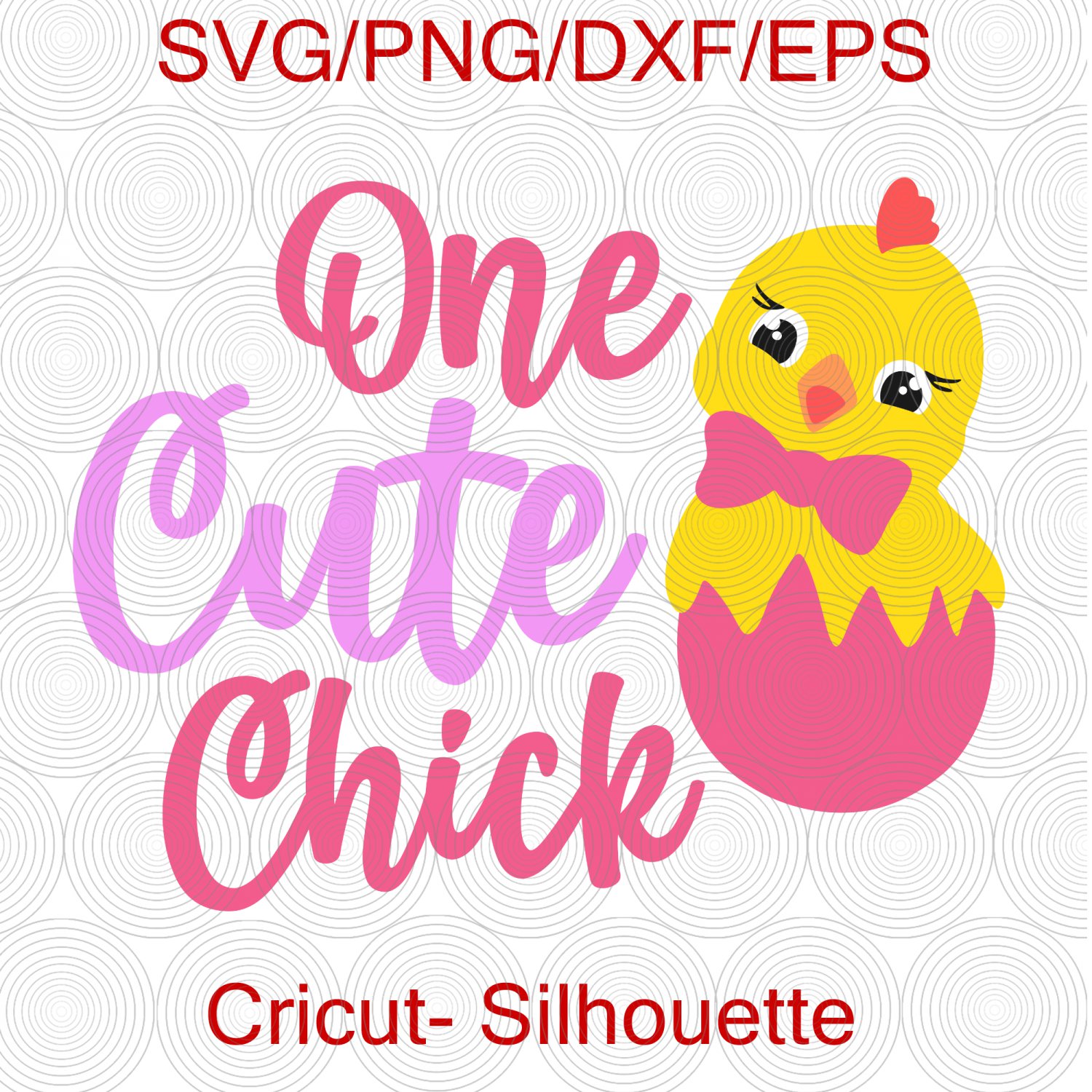 One Cute Chick Svg, Easter Chick Svg, Easter Bunny Rabbit Svg, Easter Girl Shirt