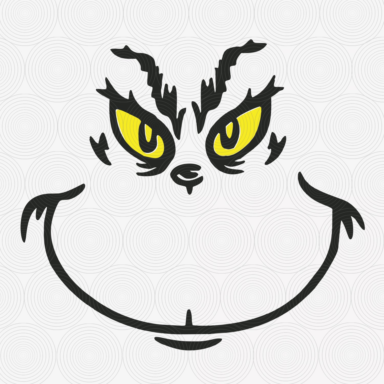 Grinch face with yellow eyes SVG, Grinch face SVG, JPG Files, Grinch ...