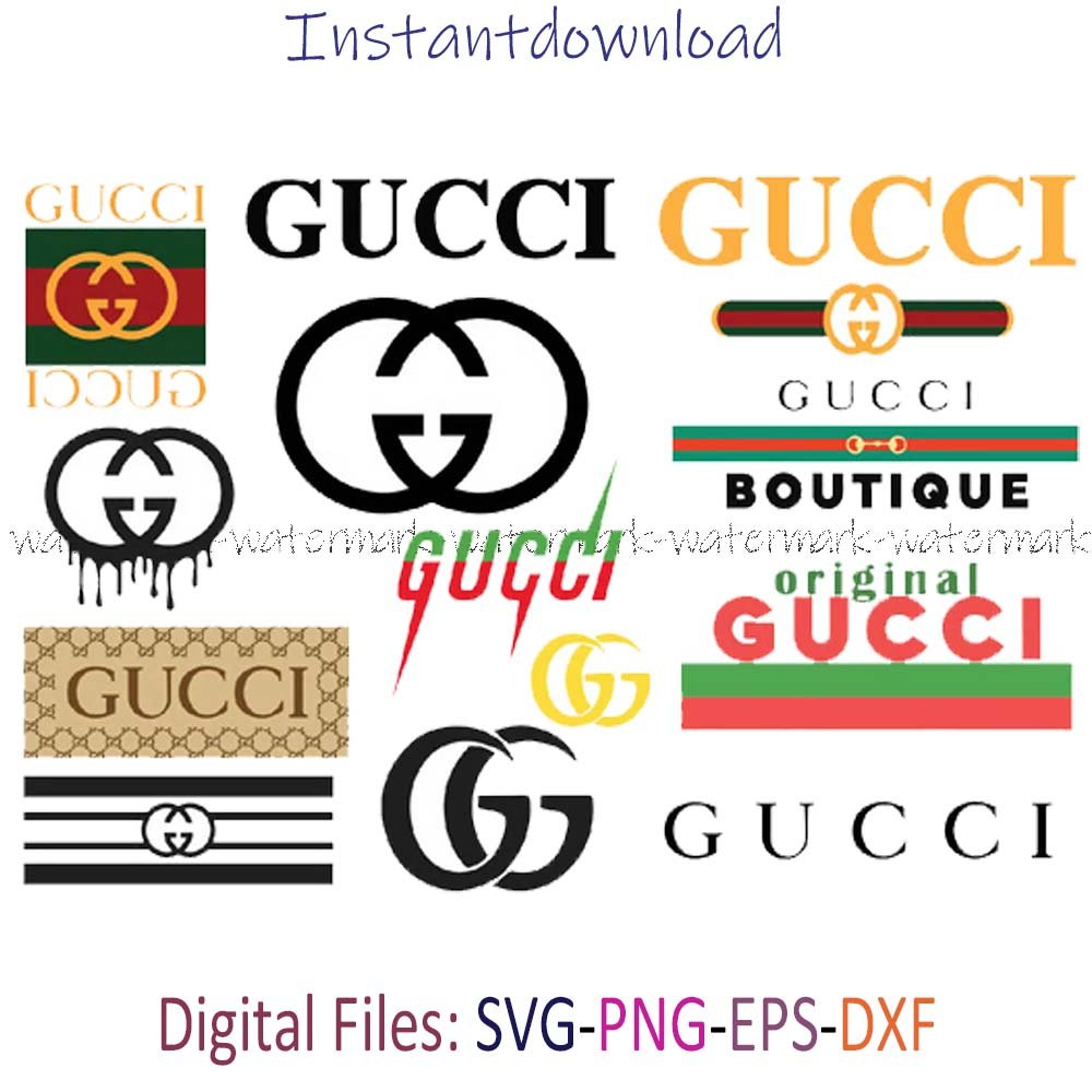 Gucci Logo Bundle Svg, Brand Logo Svg, LV Logo Svg, GG Logo Svg, Chanel Logo Svg