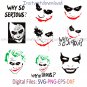 Joker bundle SVG, Joker Logo Transparent, Joker Face Paint PNG, The Joker SVG
