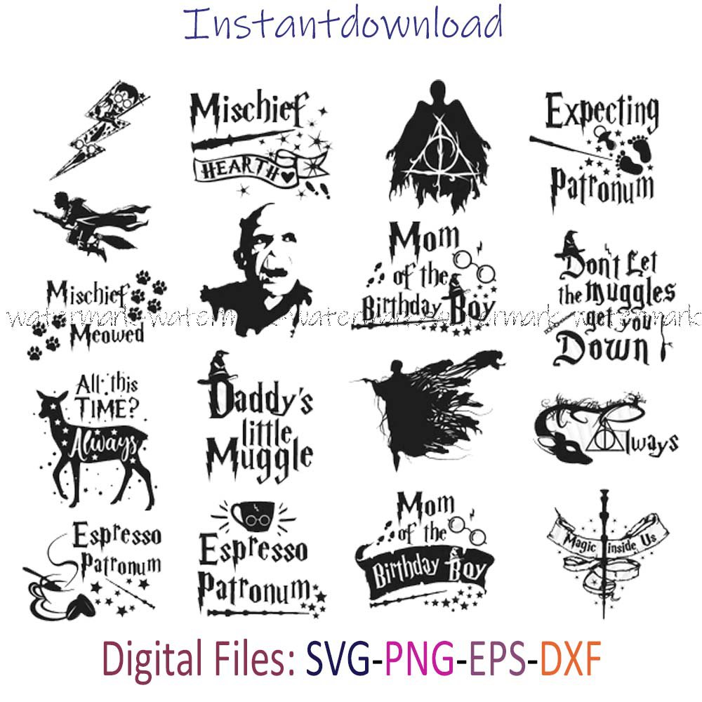 Harry Potter SVG Files For Cricut, Harry Potter Logo PNG, Hogwarts SVG, Quotes SVG