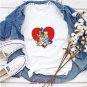 Adorable Bluey and Bingo Heelers Hugging in a Heart, Perfect for Valentines Day Graphics