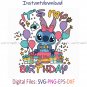 Stitch Birthday Svg, Cute Stitch Birthday, Stitch Birthday Shirt Svg, Stitch Birthday Png