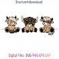 Highland Cow SVG, Silhouette Highland Cow SVG, Simple Highland Cow SVG, Baby Cow SVG