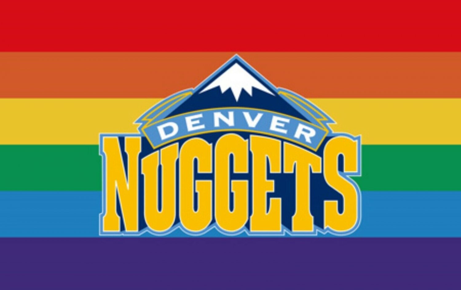 Denver Nuggets Pride Flag 3x5ft Banner Polyester basketball nuggets020