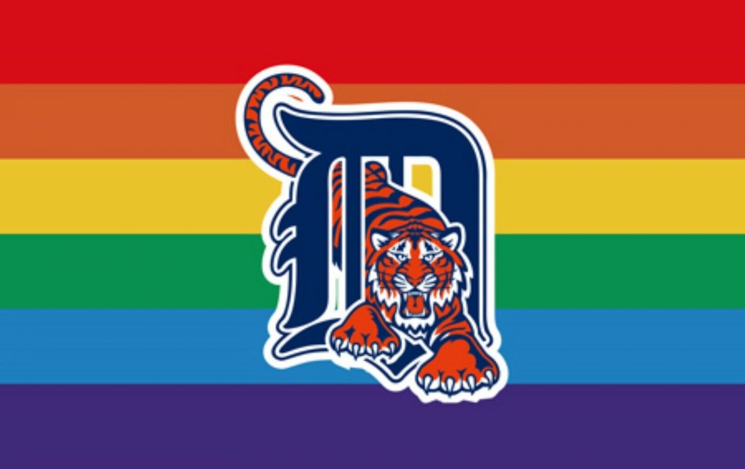 Detroit Tigers Pride Flag 3x5ft Banner Polyester Baseball World Series 016