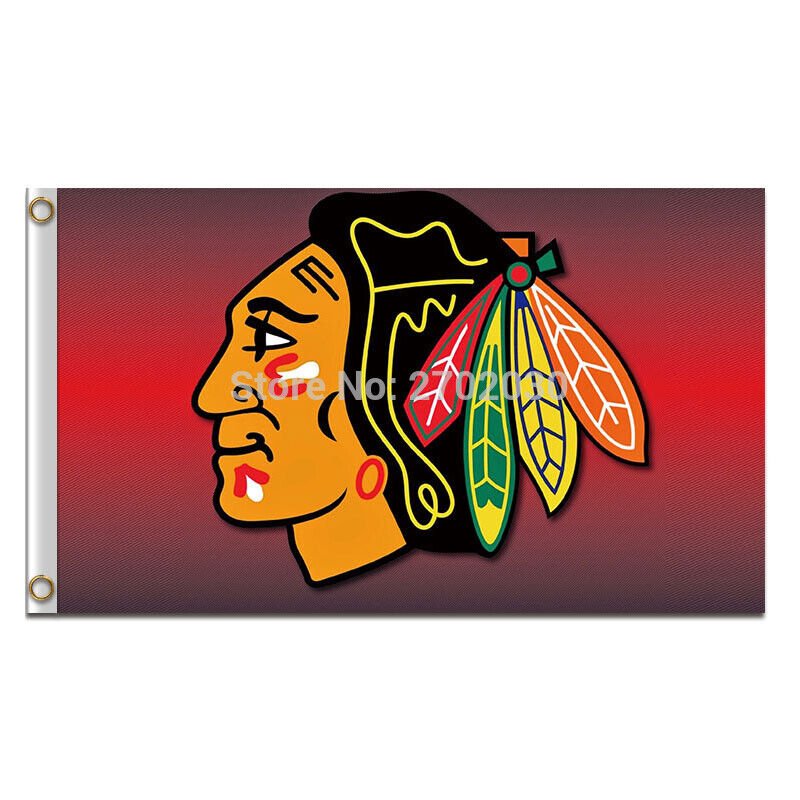 Chicago Blackhawks Flag 3x5ft Banner Polyester IceHockey StanleyCup