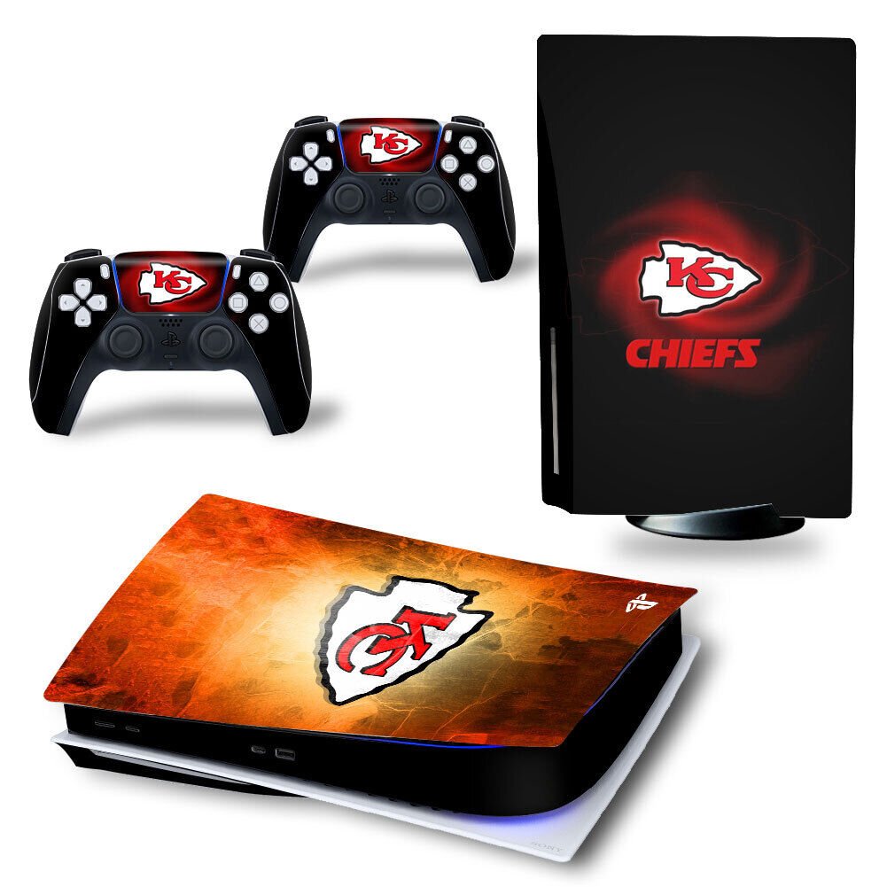 Kansas City Chiefs PS5 Skin Sticker Decal Vinyl American Football Cons+