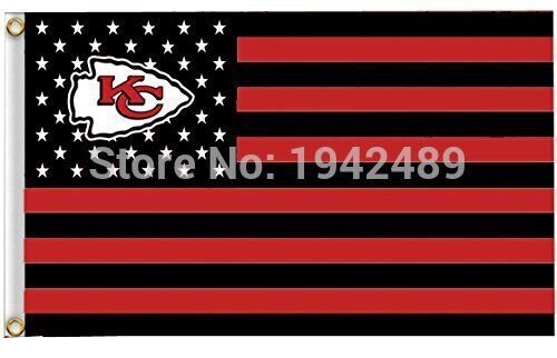 Kansas City Chiefs Flag Banner 2x33x54x6ft Polyester American Football 007 0742