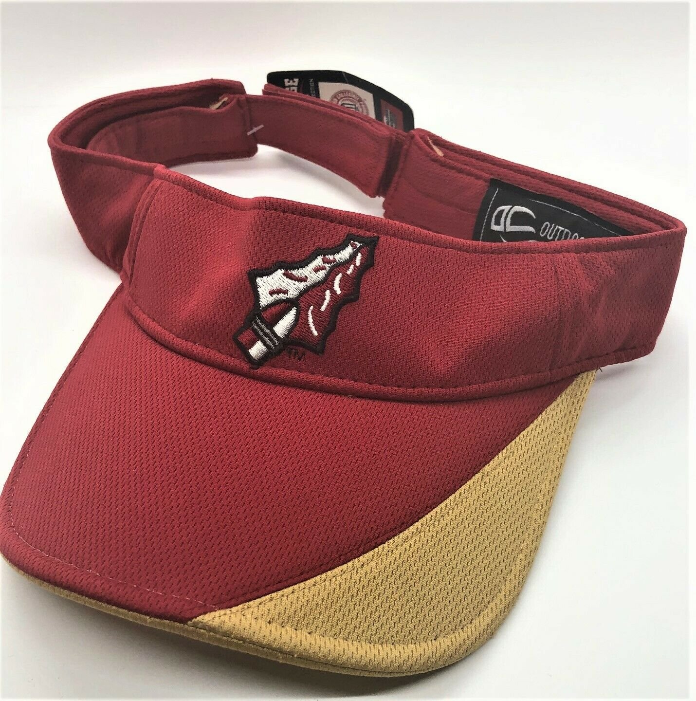 NWT  Florida State Seminoles Adjustable Sun Visor Arrowhead Logo